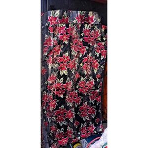 Christmas Poinsettia Scarf 58"